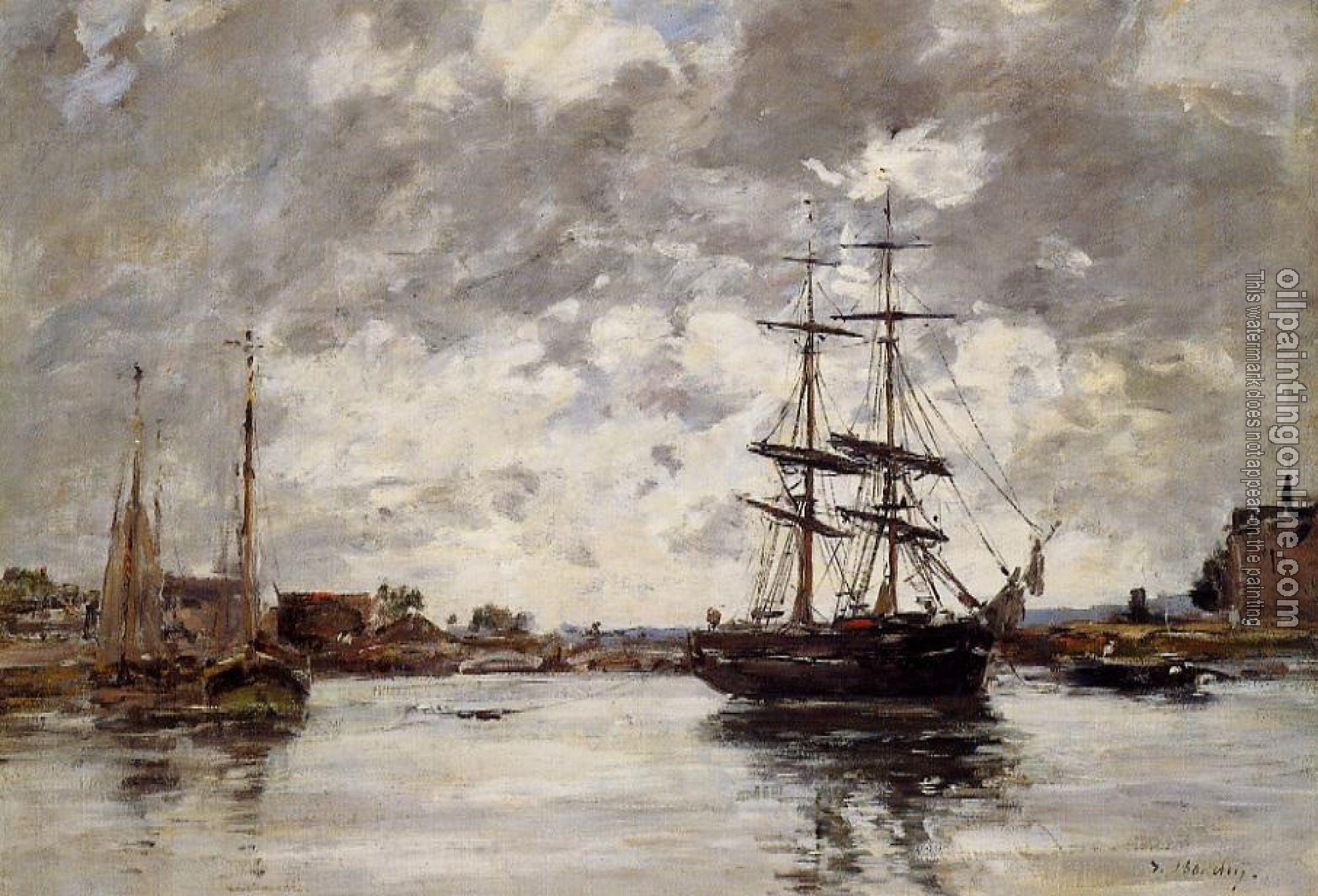 Boudin, Eugene - Bridge over the Touques